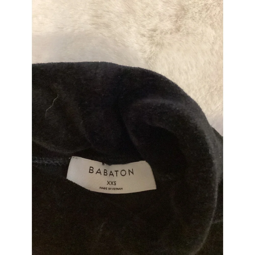Babaton Wilfred Free Black Velvet Crop Top and Faux‎ Leather Skirt Set XXS XS